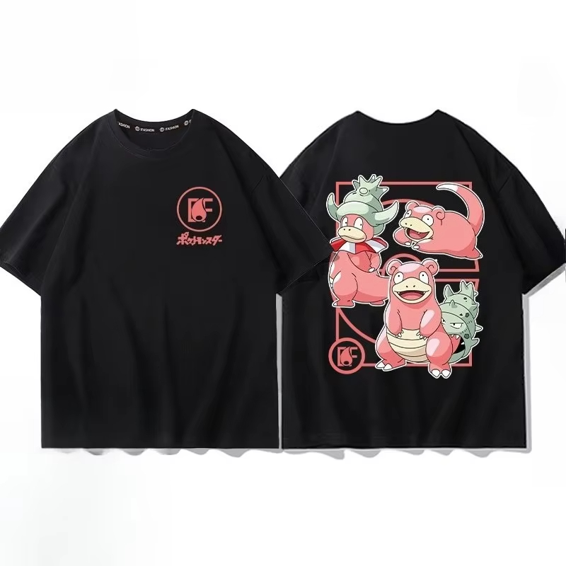 Women Fashion Evolution - โปเกมอน พิชู อีโวลูชั่นเสื้อยืดผ้าฝ้ายพิมพ์ลายสำหรับผู้ชายและผู้หญิงฤดูใบไม้ผลิ/ฤดูร้อนคอลเลกชันใหม่เสื้อแฟชั่นแขนสั้น