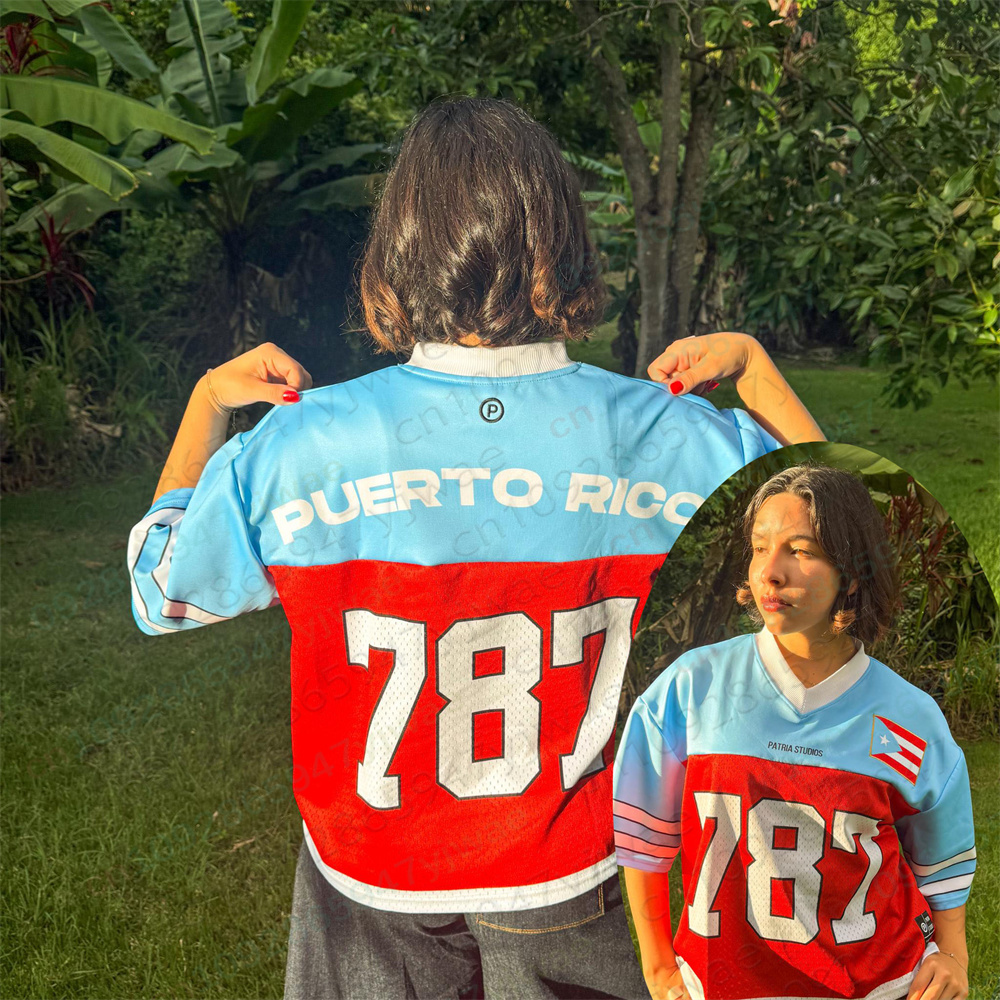 Women'S Fashion Rugby Top - เสื้อเจอร์ซีย์โอเวอร์ไซส์เปอร์โตริโก เสื้อเจอร์ซีย์เปอร์โตริโก 787 เบนิโต โบวล์ 94