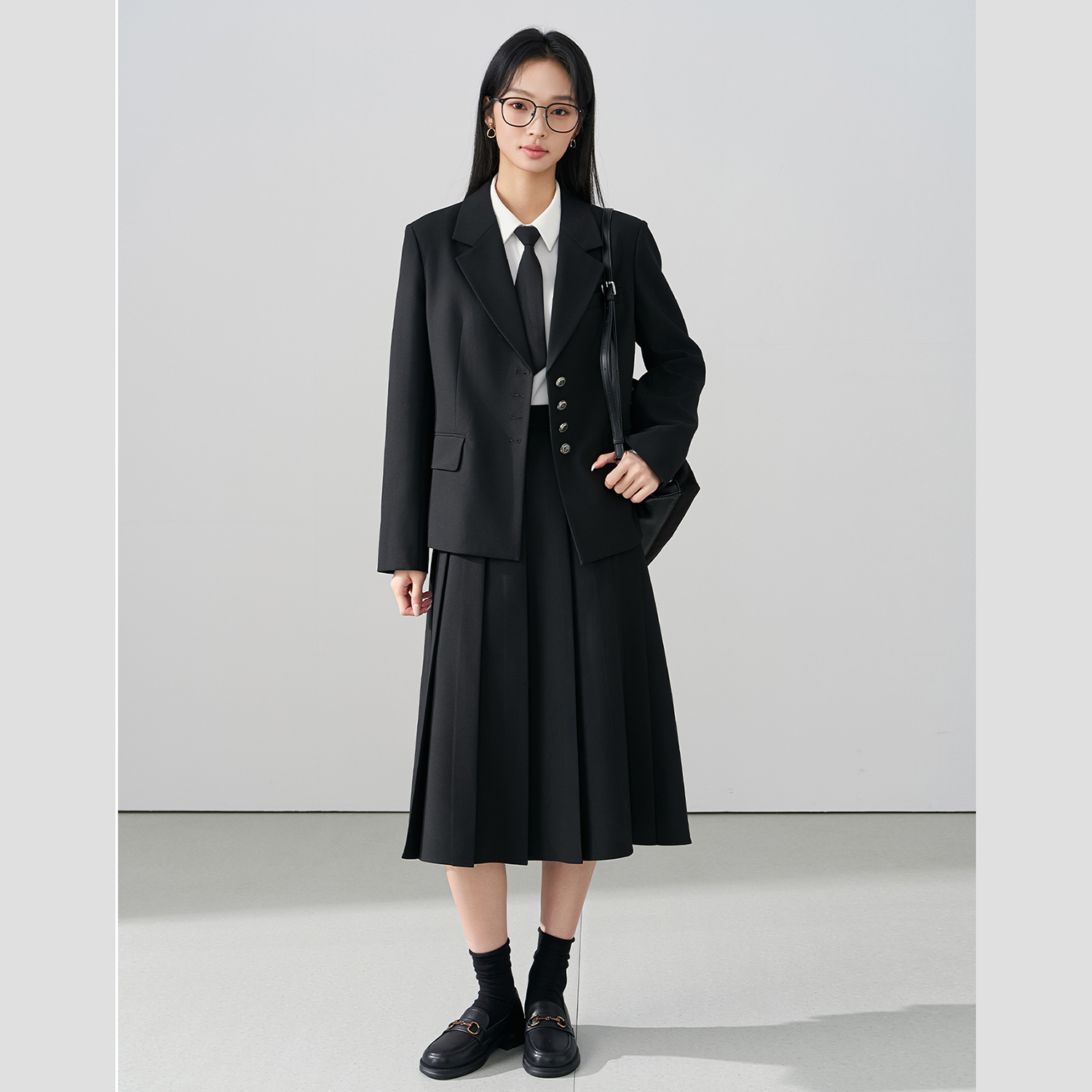 Women Fashion Jackets - ชุดสูทกระโปรงผู้หญิงแบบ 2 ชิ้น แจ็คเก็ตกระดุมแถวเดียว ชุดสูทกระโปรงแฟชั่นสำหรับชุดทำงาน ปรับแต่งได้