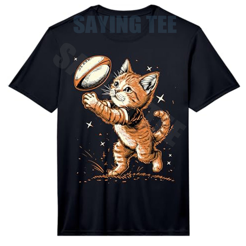 Women'S Fashion Rugby Top - เสื้อยืดลายแมวสำหรับนักกีฬารักบี้ชาย หญิง เด็กชาย เด็กหญิง เสื้อผ้ากีฬา Y2k