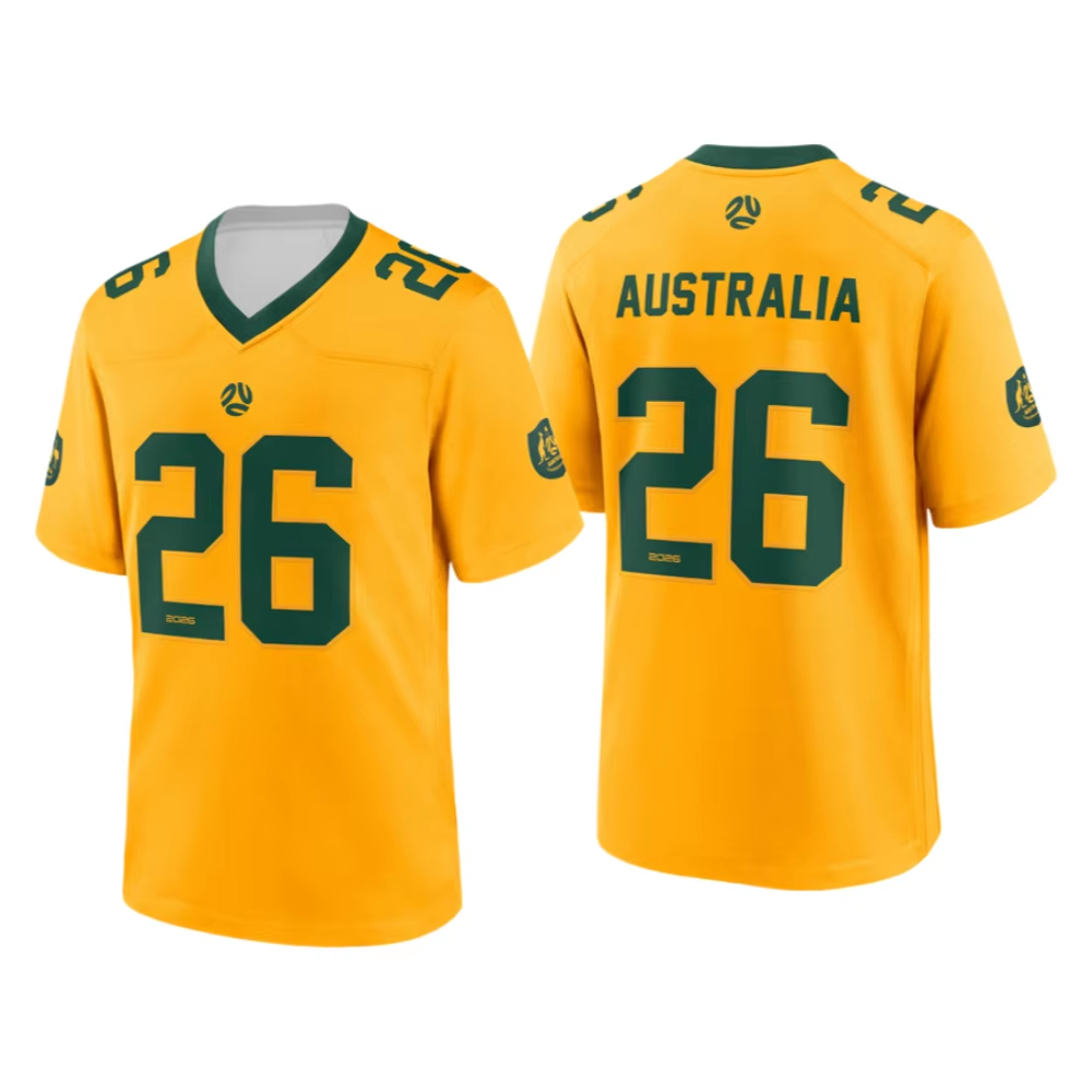 Women'S Fashion Rugby Top - เสื้อรักบี้สไตล์อเมริกัน รุ่นพิเศษฤดูร้อน 2026 ออสเตรเลีย หมายเลข เสื้อยืด