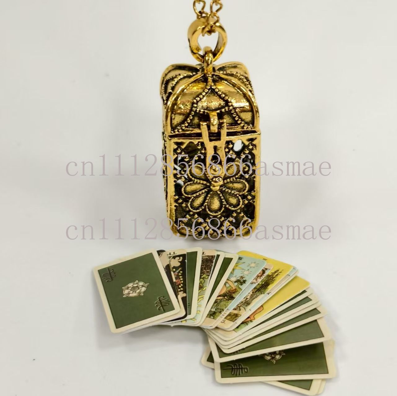 Women'S Fashion Gifts - จี้สร้อยคอรูปไพ่ทาโรต์โลหะผสมวินเทจ กล่องโลหะขนาดเล็ก อุปกรณ์เสริมสไตล์สตีมพังก์ สำหรับผู้ชายและผู้หญิง