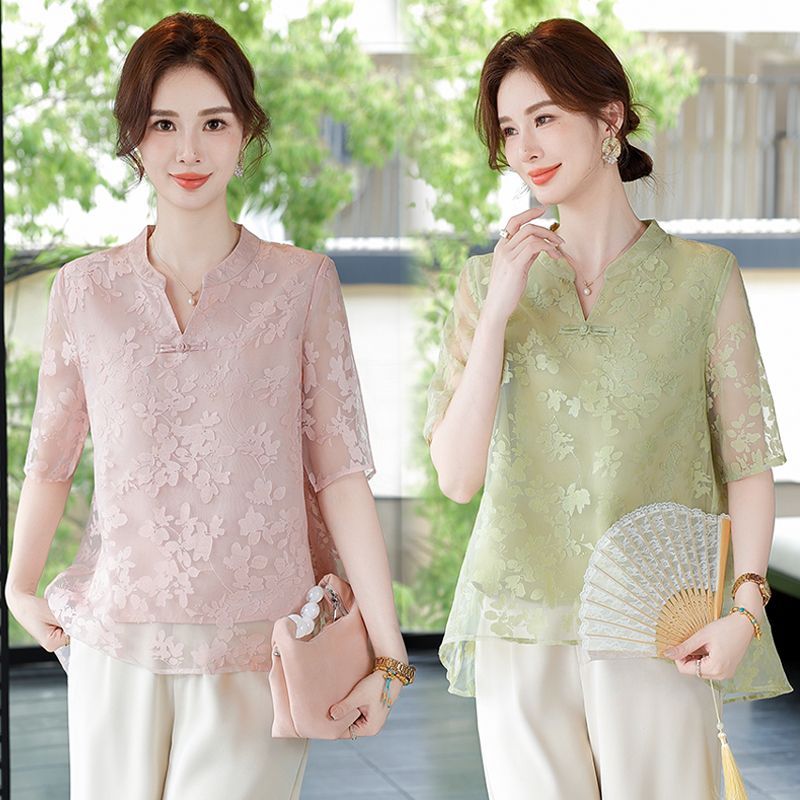Women Fashion Over 60 - เสื้อยืดแขนสั้นทรงหลวมแฟชั่นฤดูร้อนสำหรับผู้หญิงวัยกลางคนและผู้สูงอายุเสื้อลำลองอเนกประสงค์สไตล์ที่ไม่ทำให้รู้สึกแก่