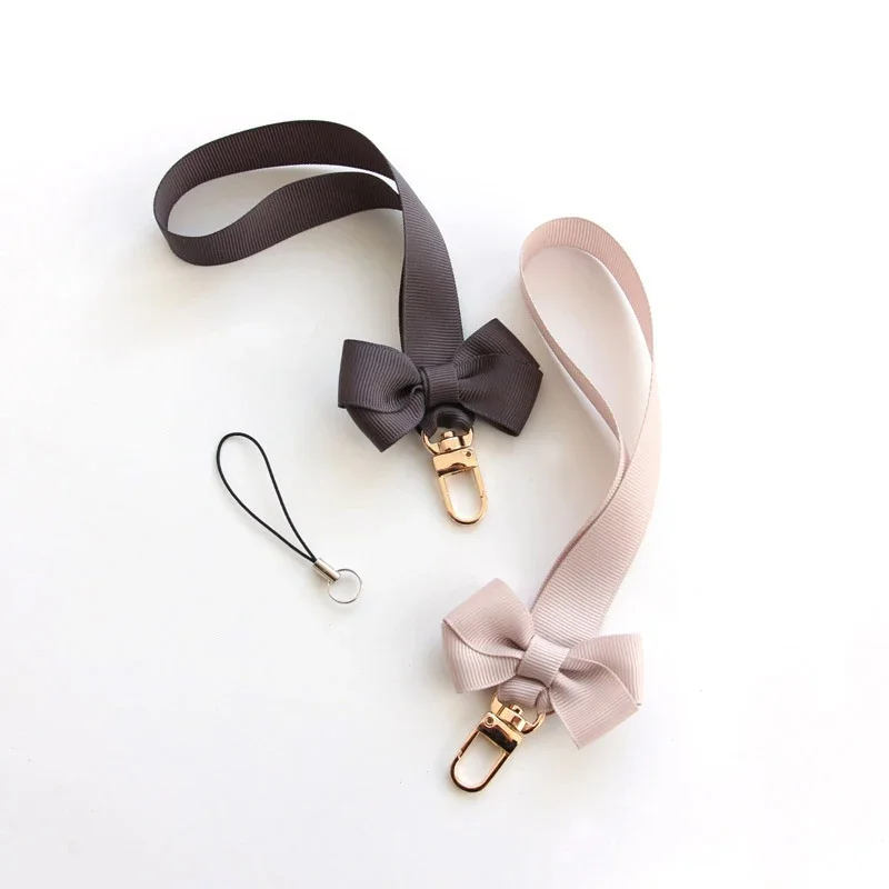 Fashion Women Picture - อินเทรนด์ Bowknot โทรศัพท์มือถือสําหรับผู้หญิงน่ารักโทรศัพท์มือถือ Lanyard นาฬิกาข้อมือ Charms