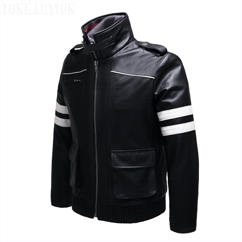 Women Fashion Jackets - คุณภาพสูงใหม่ต้นแบบ Alex Mercer คอสเพลย์เครื่องแต่งกายปักเสื้อหนัง PU ฮาโลวีนเครื่องแต่งกายสําหรับสตรีและผู้ชาย