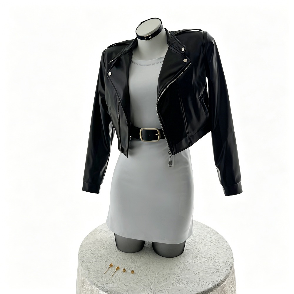Women Fashion Jackets - ชุดคอสเพลย์ยามาดะ ไทมะ แบบเต็มตัว สำหรับผู้หญิง ชุดแจ็คเก็ตหนังขี่มอเตอร์ไซค์เท่ๆ สำหรับใส่หลังซูเปอร์มาร์เก็ต