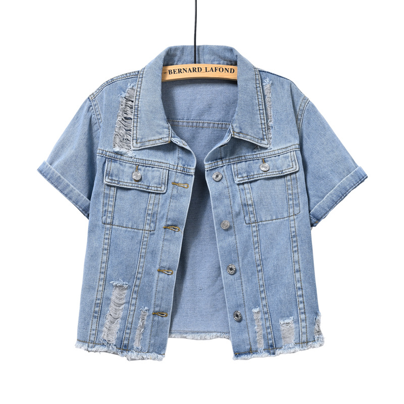 Women'S Fashion Jackets Amazon - เสื้อแจ็คเก็ตแขนสั้นผ้ายีนส์สีอ่อนสำหรับผู้หญิงเสื้อฤดูร้อนอเมซอนระดับไฮเอนด์แฟชั่นชั้นนำ
