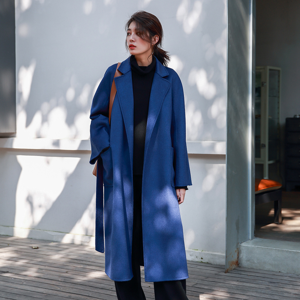 Women Fashion Jackets - เสื้อโค้ทยาวผู้หญิง Allingentle ปกเรียบ แจ็คเก็ตแฟชั่น กระเป๋าปะติด สำหรับใส่ลำลองหรือทำงาน