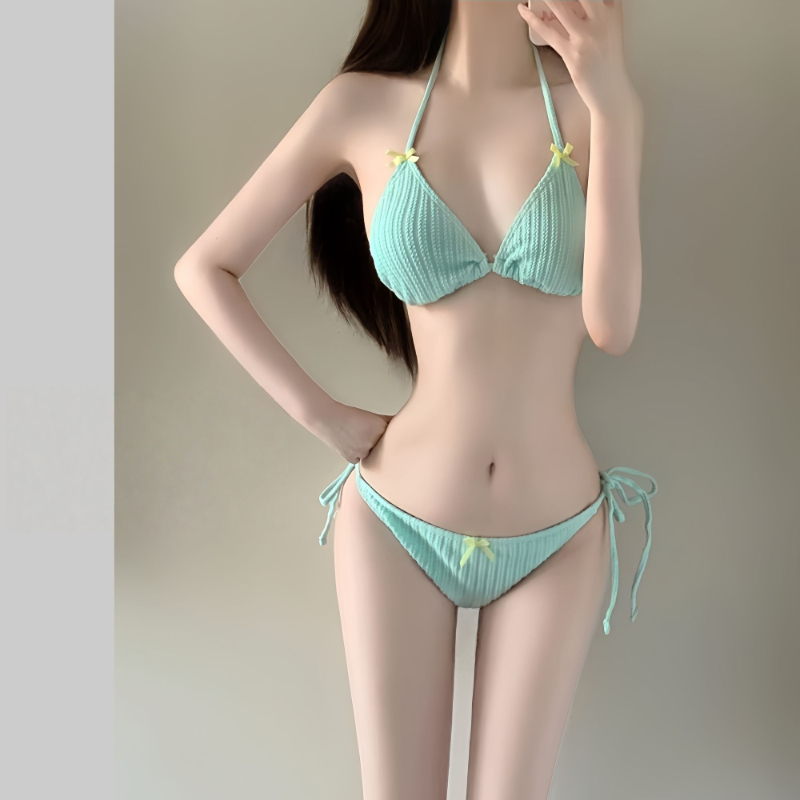 Women'S Fashion - ชุดบิกินี่แขนยาวสำหรับผู้หญิง ฤดูร้อน 2026 แฟชั่นเกาหลี สไตล์สาวหวาน ชุดว่ายน้ำกระชับสัดส่วน
