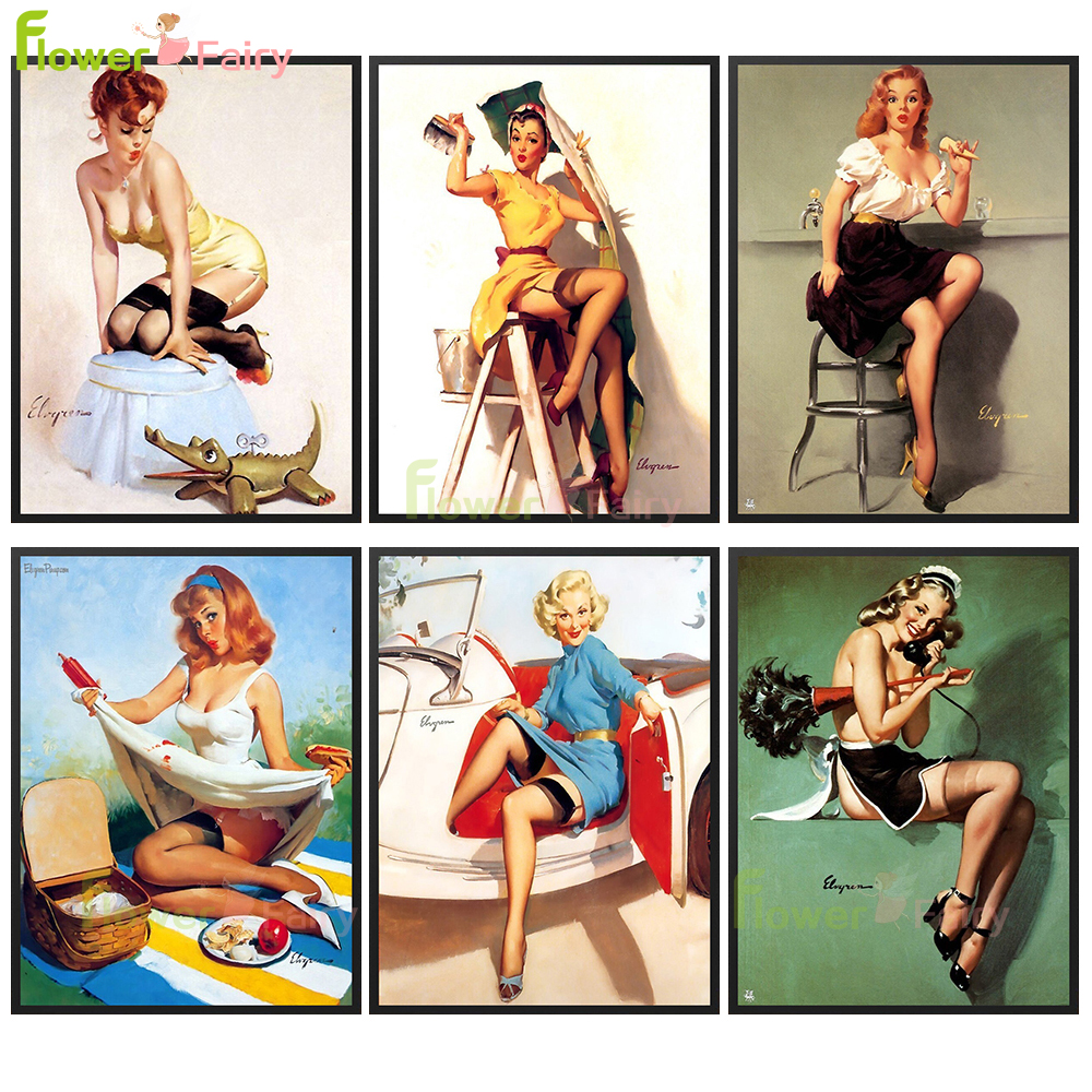 Women'S Fashion Magazines - แฟชั่นสาว Vintage นิตยสารรุ่นเซ็กซี่ผู้หญิง Nordic โปสเตอร์ Wall