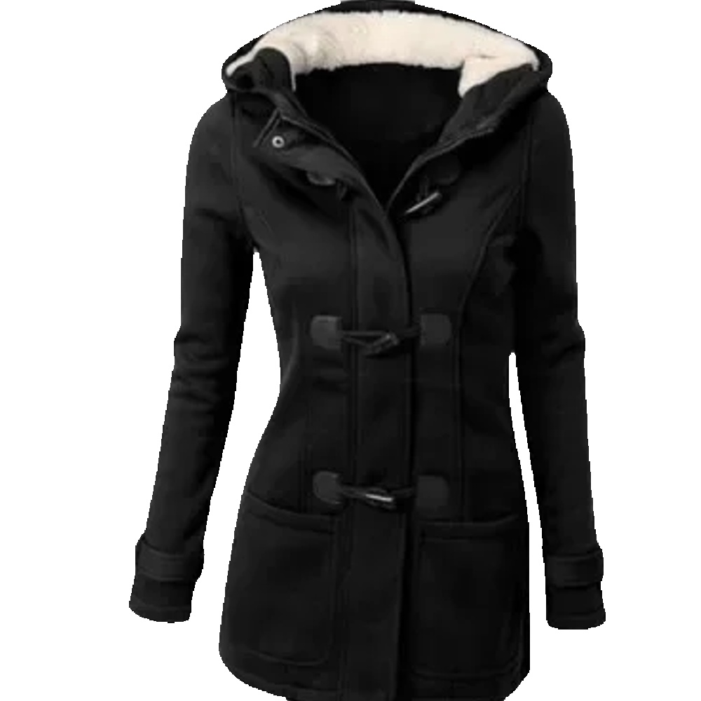 Women'S Fashion Jackets Amazon - ที่ขายดีที่สุดAmazonคลุมด้วยผ้าคลาสสิกวัวฮอร์นปุ่มแจ็คเก็ตผ้าฝ้ายเสื้อฤดูใบไม้ร่วง/ฤดูหนาวParkasแฟชั่นแจ๊กเก็ต