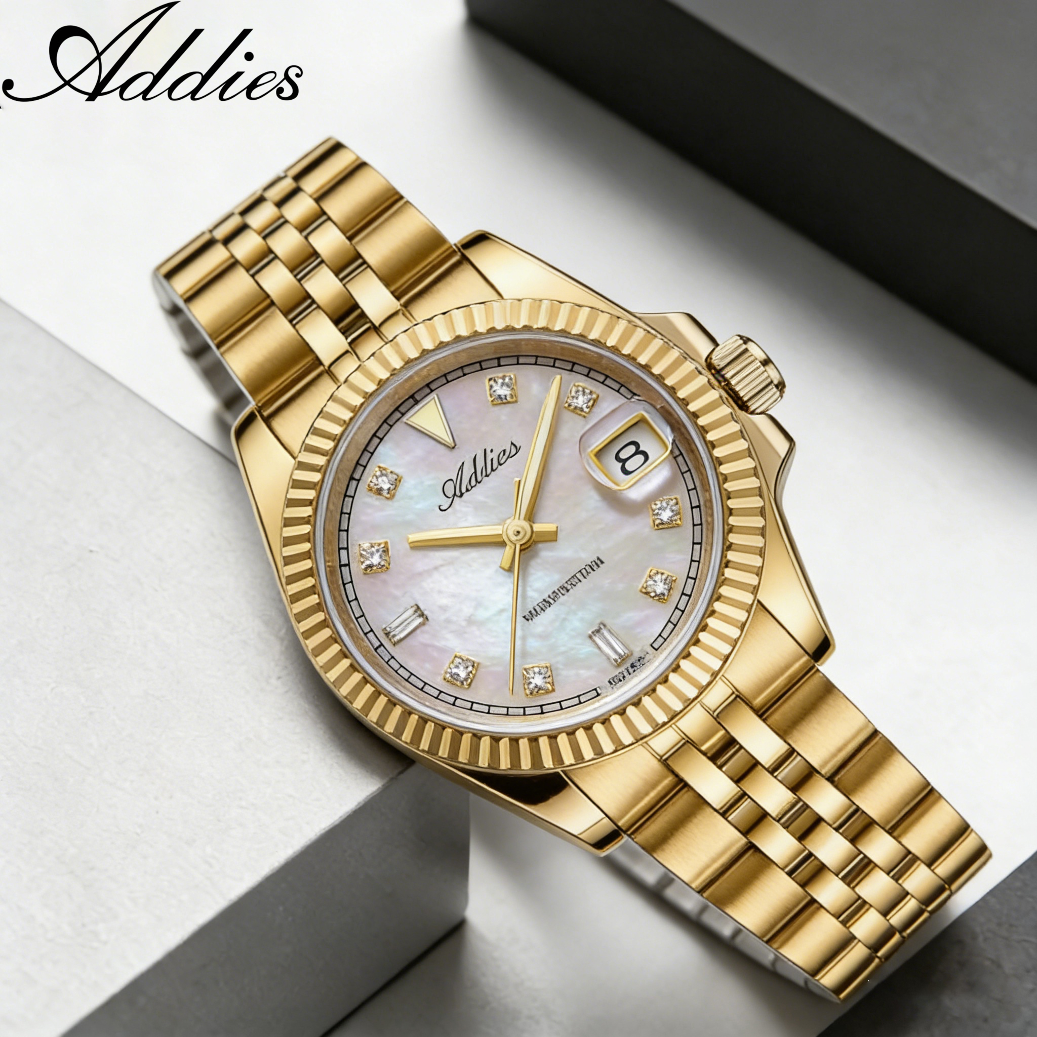 Fashion Women Watches - ADDIES 585 ควอตซ์นาฬิกาผู้หญิงกระจกแซฟไฟร์ 5 บาร์กันน้ำ 316L