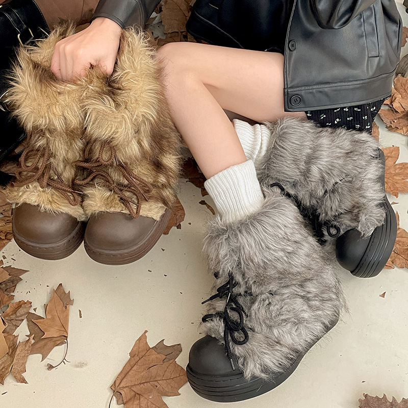 Plush รอบ Toe ผู้หญิง Snow BOO - Women'S Young Fashion บทวิจารณ์และราคา