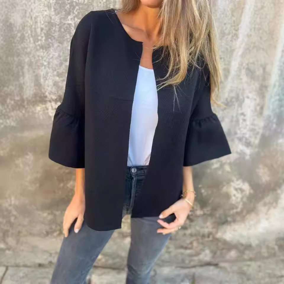 เสื้อคลุมคาร์ดิแกนแขนเจ็ดส่วน  - Women'S Fashion Jackets Amazon บทวิจารณ์และราคา