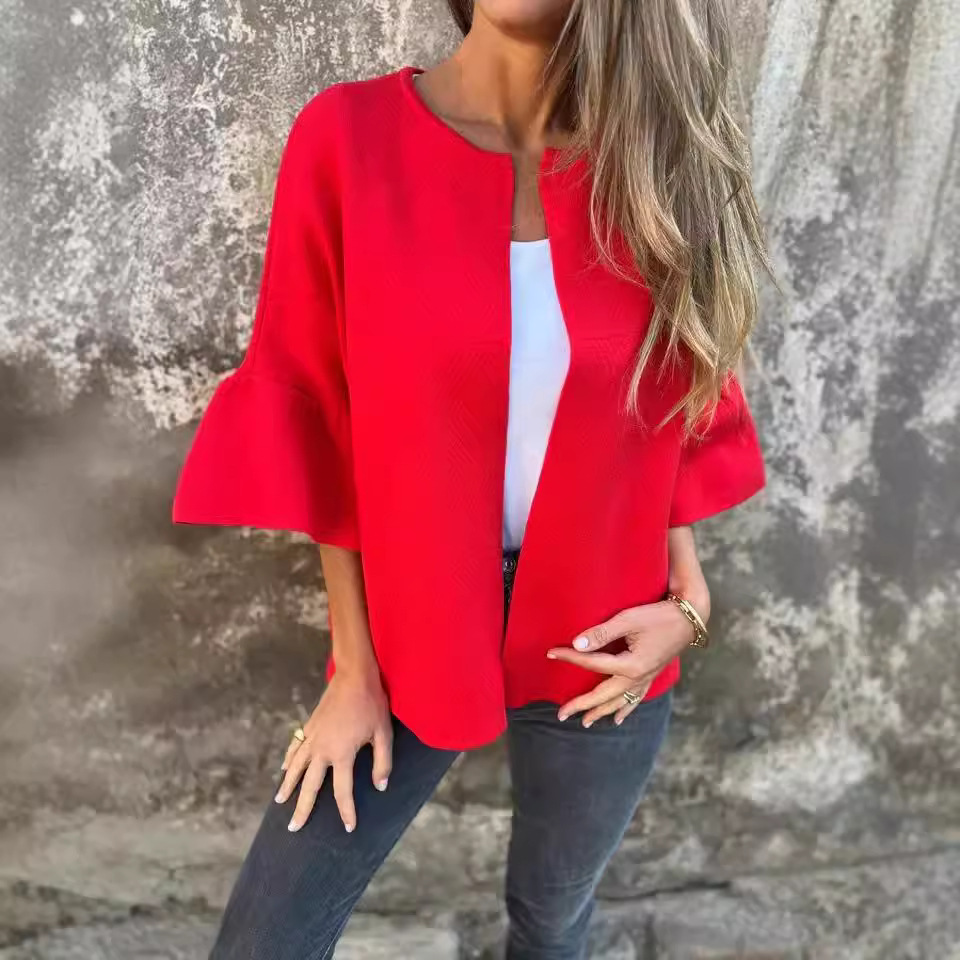 เสื้อคลุมคาร์ดิแกนแขนเจ็ดส่วน  - Women'S Fashion Jackets Amazon บทวิจารณ์และราคา