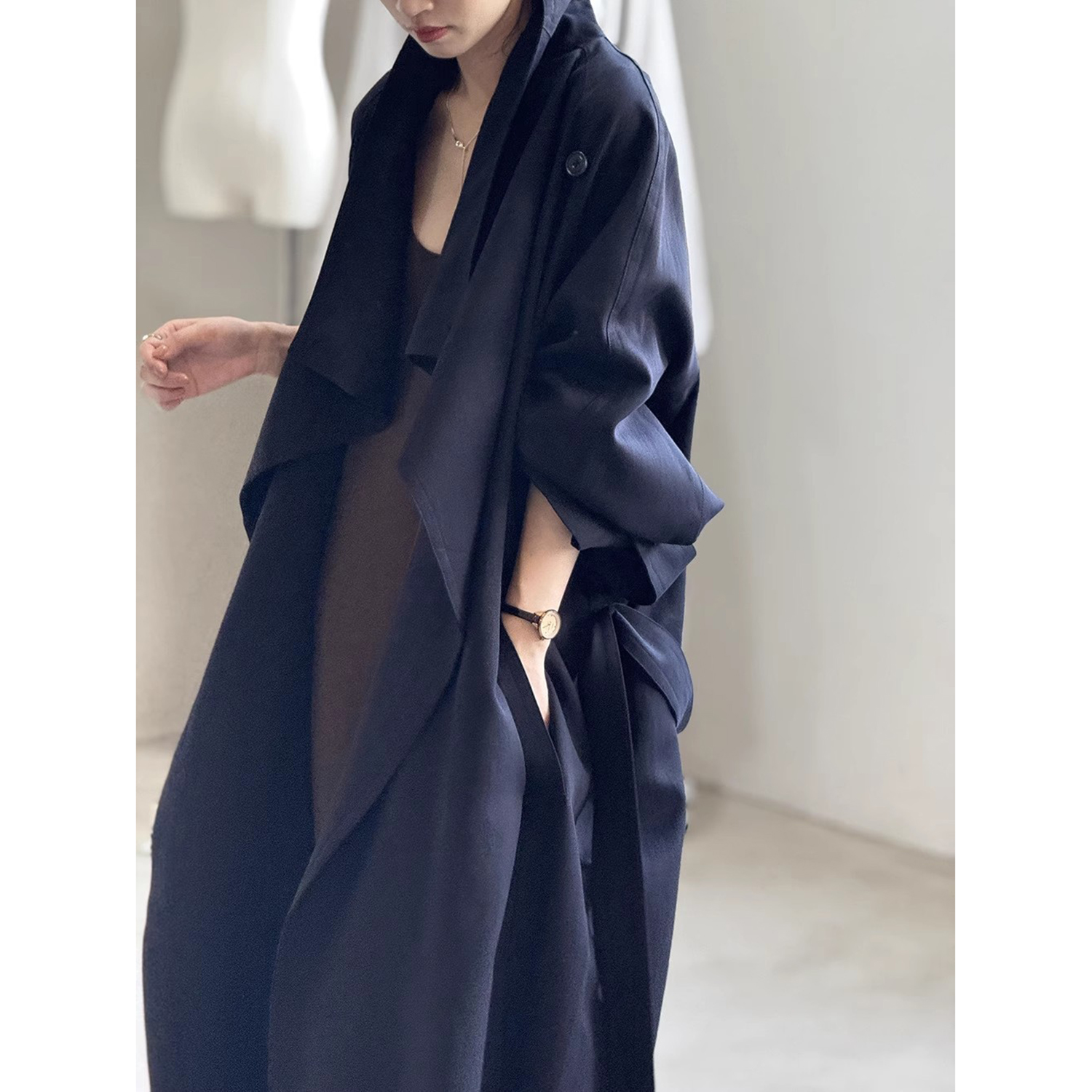 เสื้อโค้ทยาวผู้หญิงทรงหลวม All - Women Fashion Jackets บทวิจารณ์และราคา