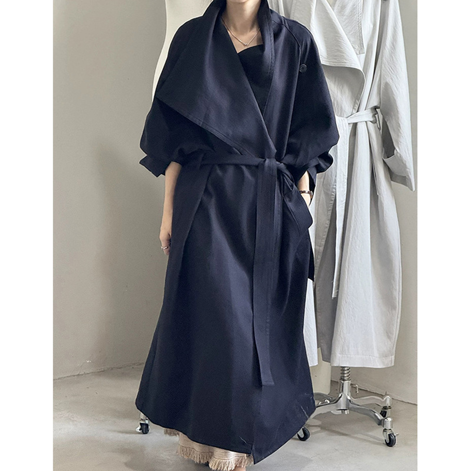 เสื้อโค้ทยาวผู้หญิงทรงหลวม All - Women Fashion Jackets บทวิจารณ์และราคา
