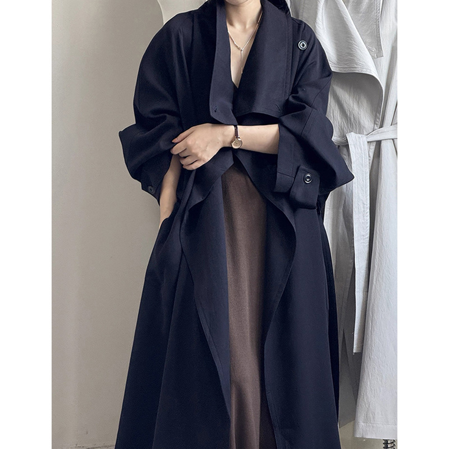 เสื้อโค้ทยาวผู้หญิงทรงหลวม All - Women Fashion Jackets บทวิจารณ์และราคา
