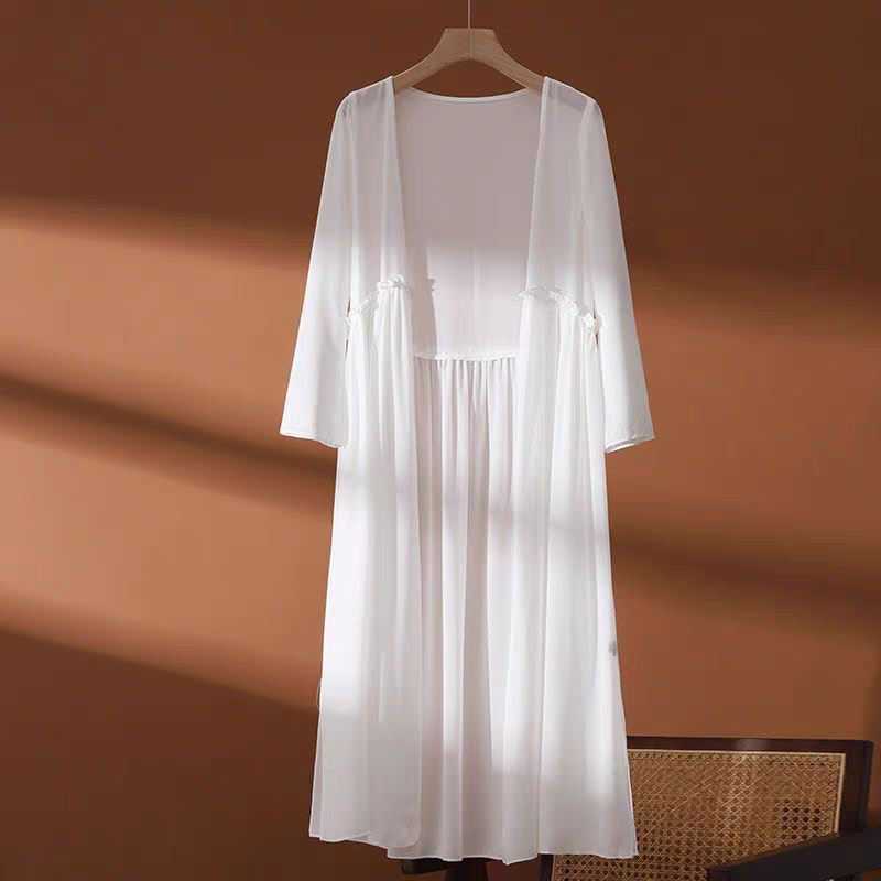 เสื้อคลุมคาร์ดิแกนผ้าชีฟองสำหร - Women'S Fashion Kimono บทวิจารณ์และราคา