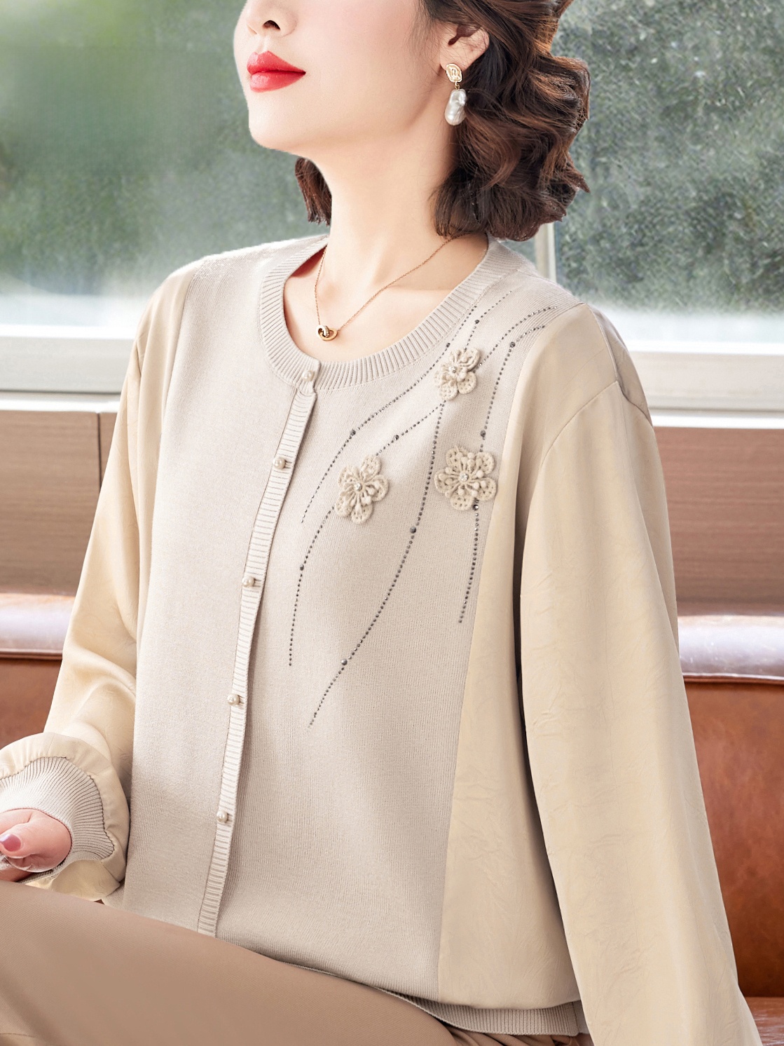 เสื้อคาร์ดิแกนถักนิตติ้งเก๋ไก๋ - Women Fashion Over 60 บทวิจารณ์และราคา
