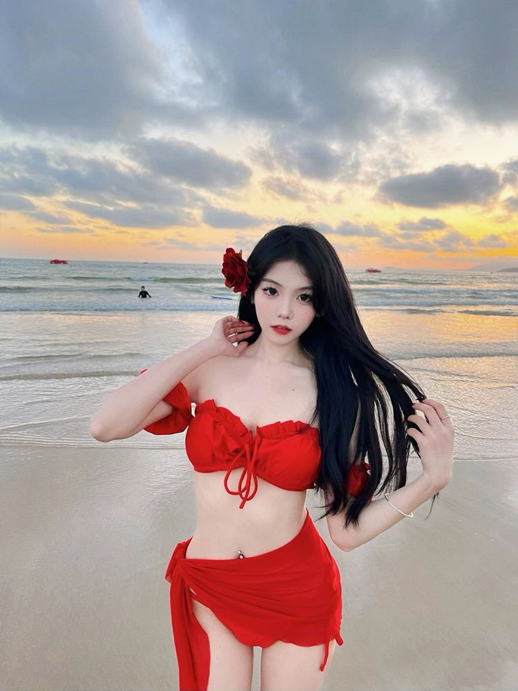 ชุดบิกินี่สีแดงเซ็กซี่สำหรับผู - Women'S Fashion บทวิจารณ์และราคา