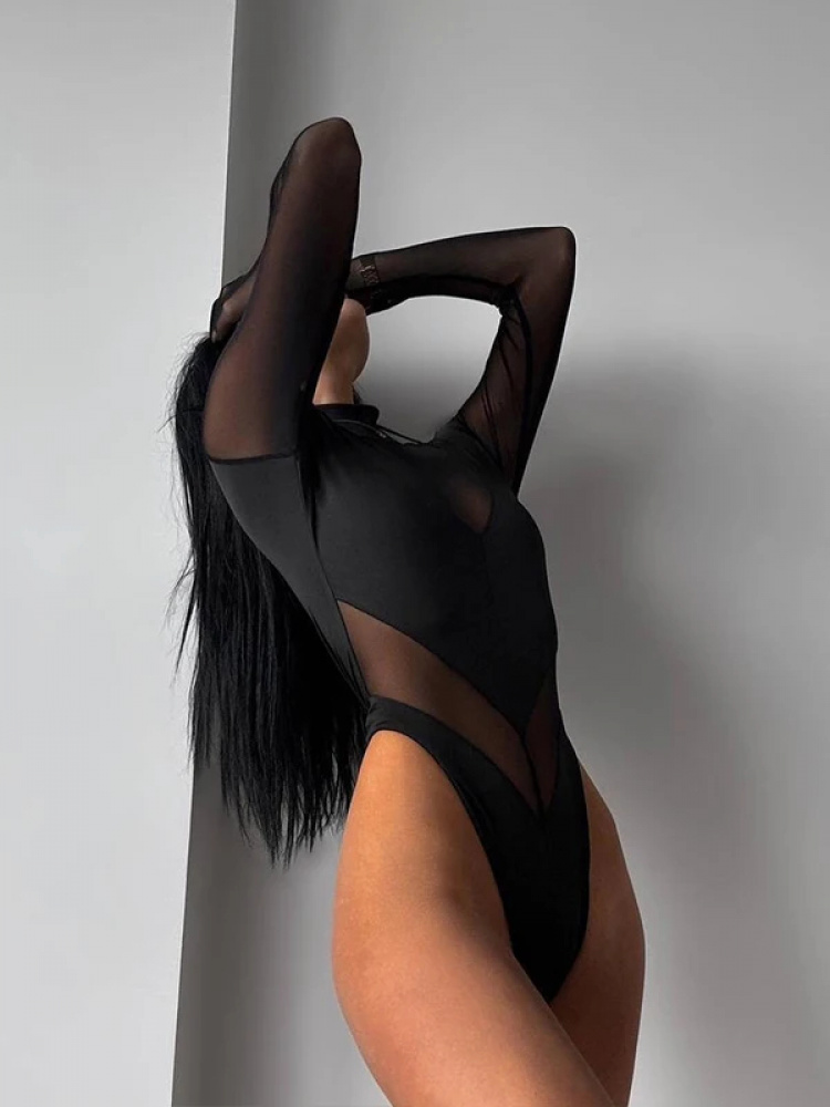 บอดี้สูทตาข่ายเซ็กซี่สำหรับผู้ - Turtleneck Bodysuit บทวิจารณ์และราคา