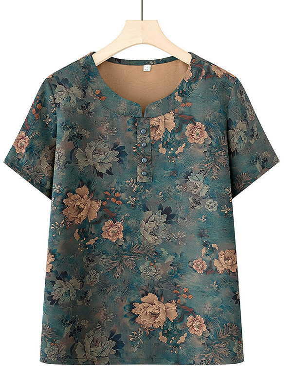 เสื้อยืดแขนสั้นคอกลมแฟชั่นฤดูร - Women Fashion Over 60 บทวิจารณ์และราคา
