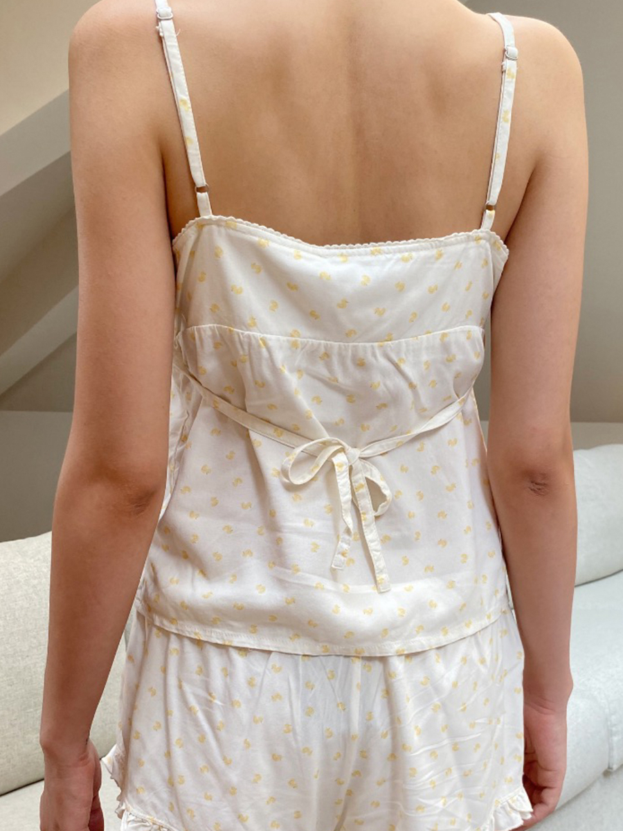 ชุดนอนน่ารักลายเป็ดน้อย 2 ชิ้น - Lace Trim Cami บทวิจารณ์และราคา