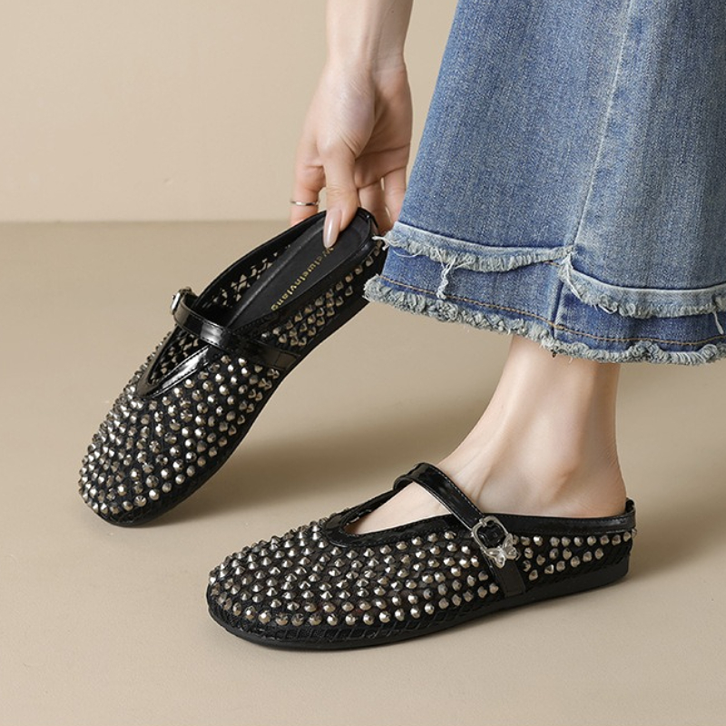 รองเท้าแตะรัดส้นประดับเพชร แบร - Women'S Fashion Sandals บทวิจารณ์และราคา