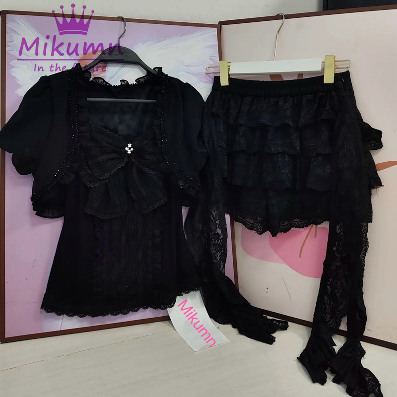 ชุดเซ็ต 3 ชิ้นสไตล์โกธิคโลลิต้ - Lace Trim Cami บทวิจารณ์และราคา