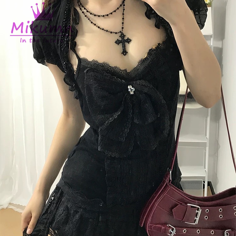 ชุดเซ็ต 3 ชิ้นสไตล์โกธิคโลลิต้ - Lace Trim Cami บทวิจารณ์และราคา