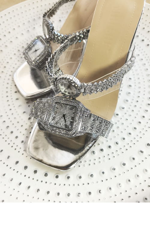 รองเท้าส้นสูงคริสตัลดีไซน์ดั้ง - Fashion Women Watches บทวิจารณ์และราคา
