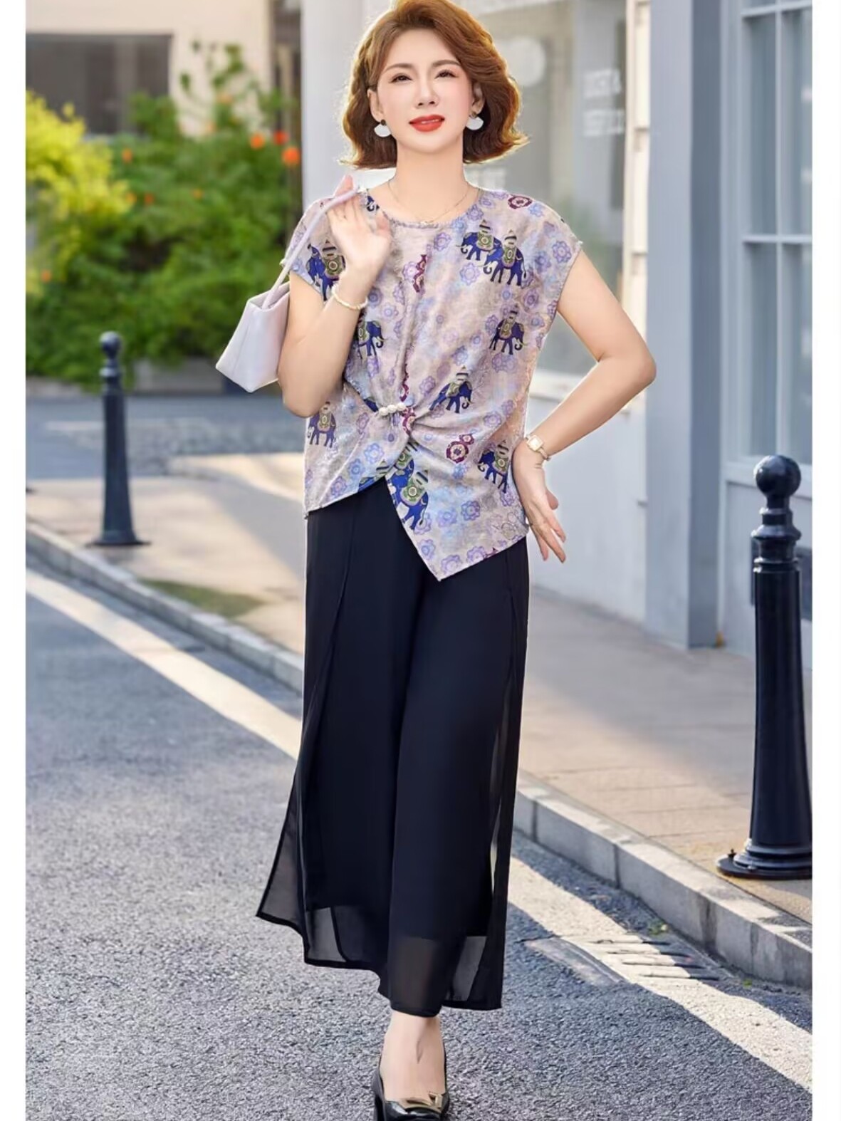 ชุดแฟชั่นฤดูร้อน ชุดสูทแขนสั้น - Women Fashion Over 60 บทวิจารณ์และราคา
