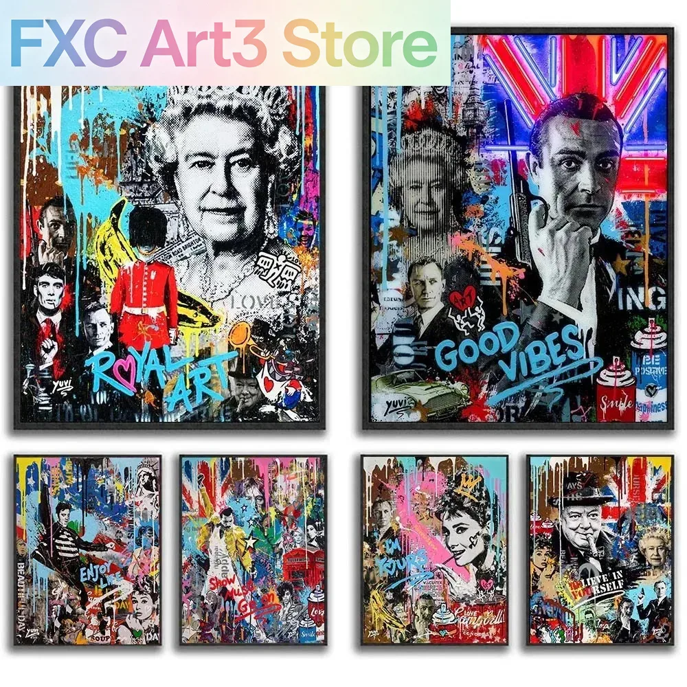 โปสเตอร์ราชินีแห่งอังกฤษแบบไร้ - Fashion Women Picture บทวิจารณ์และราคา