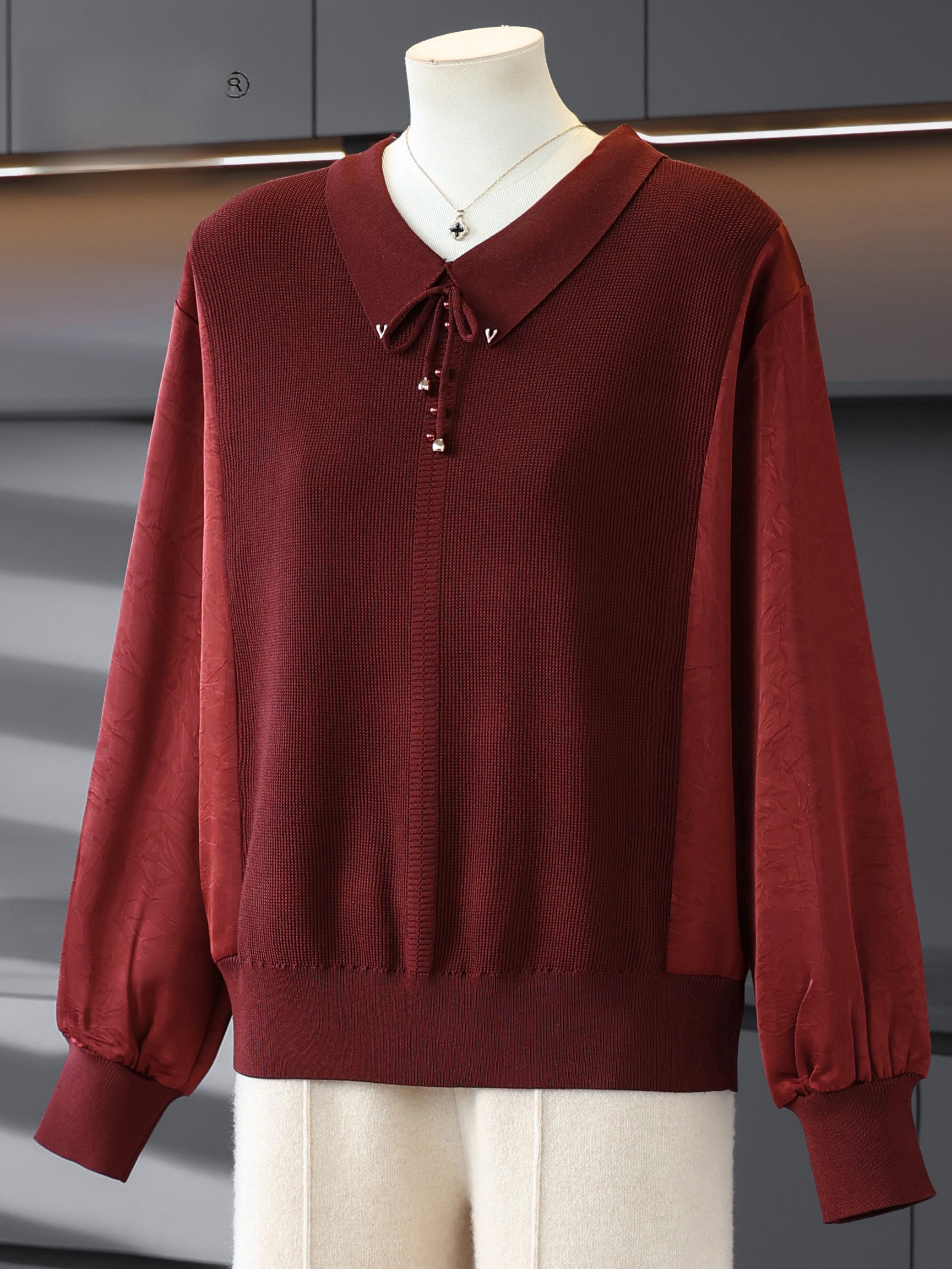 เสื้อสเวตเตอร์ถักแฟชั่นสำหรับผ - Women Fashion Over 60 บทวิจารณ์และราคา