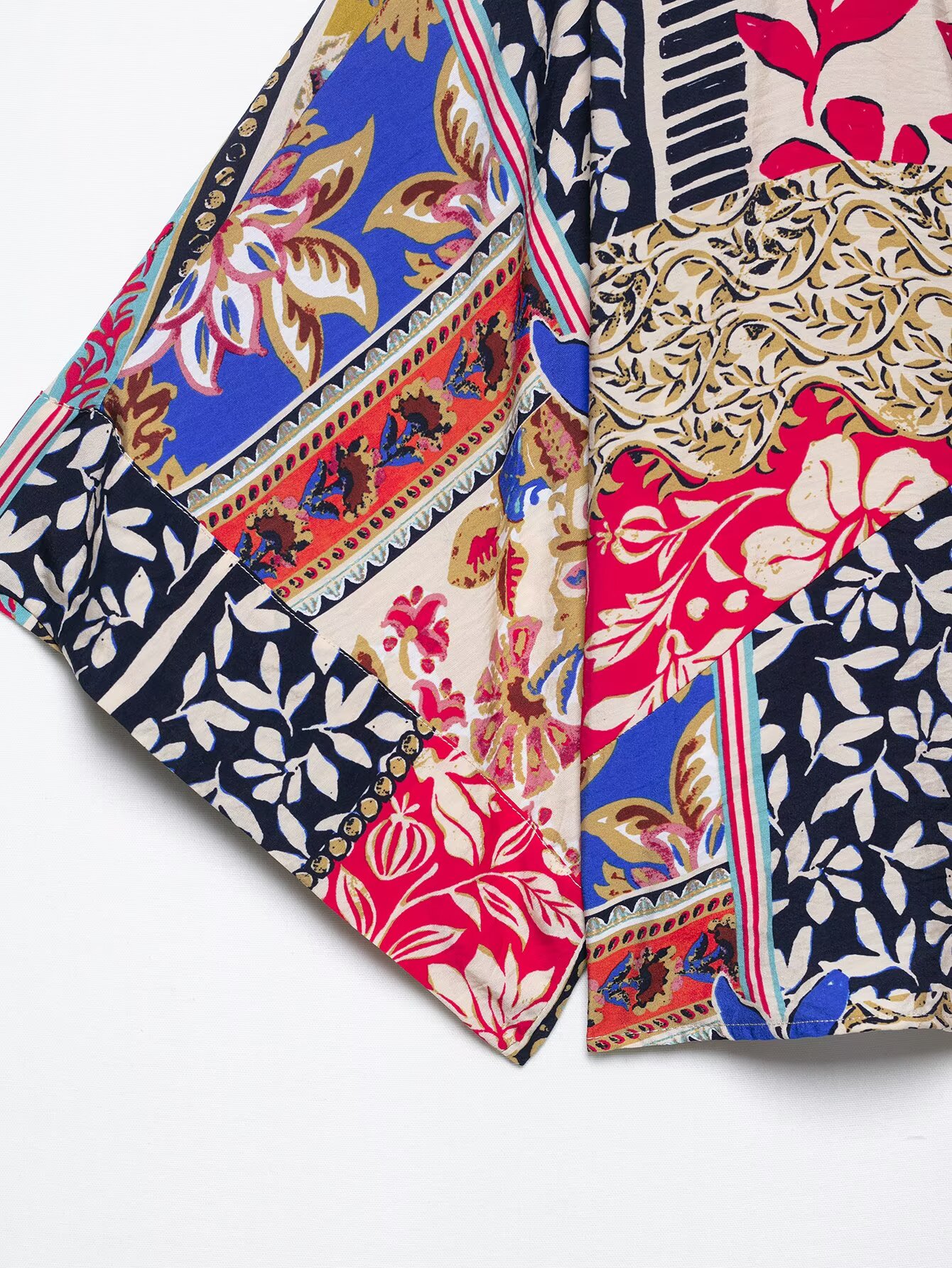 Zevityผู้หญิงแฟชั่นVผ้าPatchwo - Women'S Fashion Kimono บทวิจารณ์และราคา
