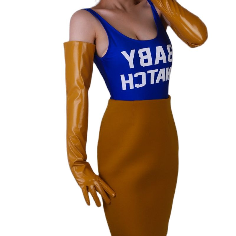 ถุงมือหนังสังเคราะห์ยาวพิเศษ 6 - Women Fashion Over 60 บทวิจารณ์และราคา