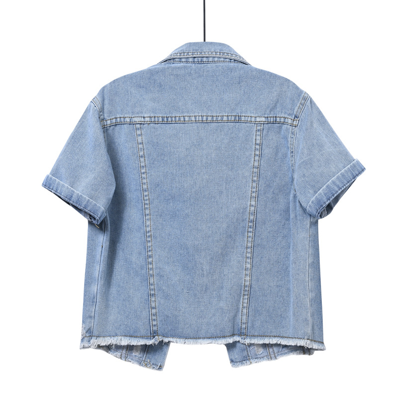 เสื้อแจ็คเก็ตแขนสั้นผ้ายีนส์สี - Women'S Fashion Jackets Amazon บทวิจารณ์และราคา