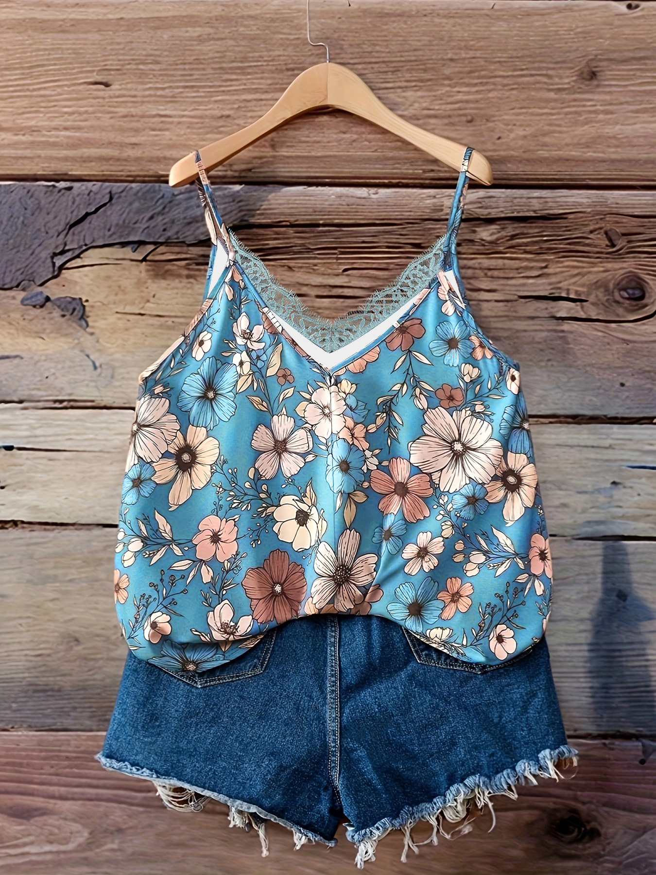 แฟชั่นฤดูร้อนใหม่ เสื้อผ้าผู้ห - Lace Trim Cami บทวิจารณ์และราคา