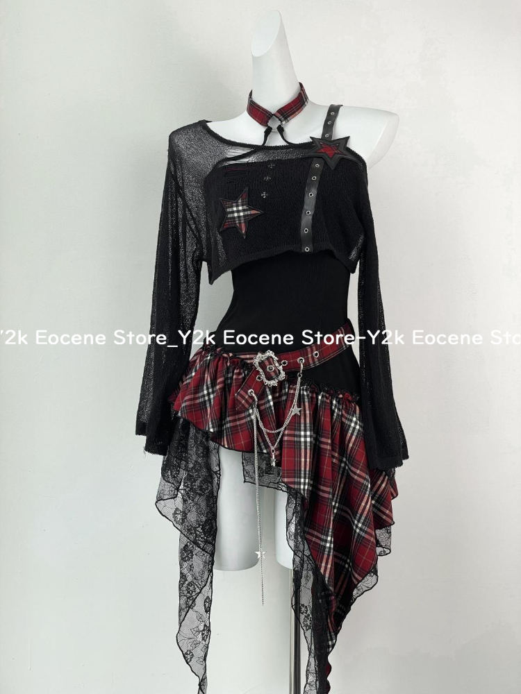 2000s Y2Kสาวเผ็ดออกแบบไม่สม่ํา - Ruched Dress Mini บทวิจารณ์และราคา