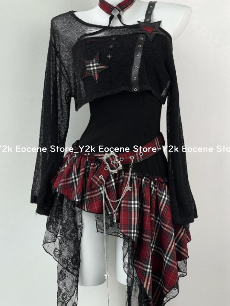2000s Y2Kสาวเผ็ดออกแบบไม่สม่ํา - Ruched Dress Mini บทวิจารณ์และราคา