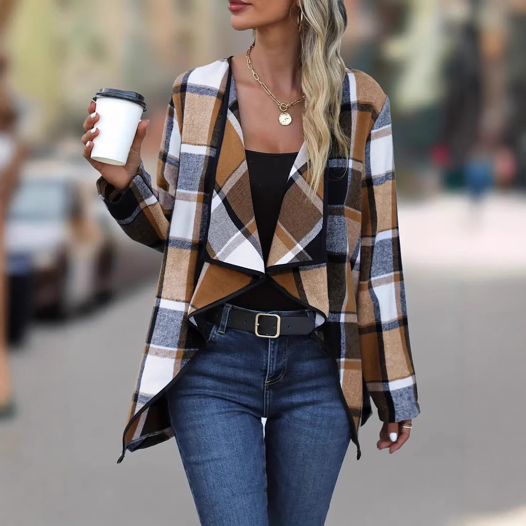 เสื้อคลุมคาร์ดิแกนลายสก็อตสีตั - Women'S Fashion Jackets Amazon บทวิจารณ์และราคา