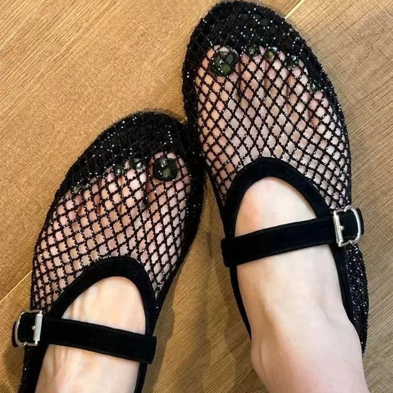 รองเท้าแตะแบบสวมประดับเพชรทรงก - Women'S Fashion Sandals บทวิจารณ์และราคา