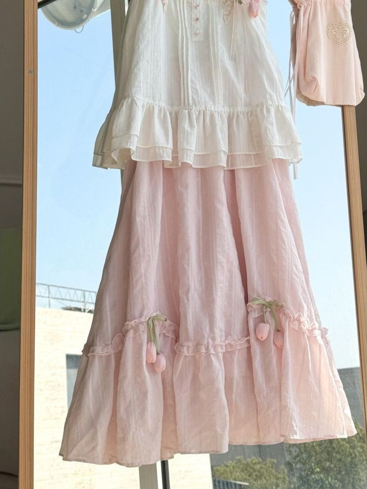 ชุดเซ็ตสองชิ้นตกแต่งระบายสไตล์ - Lace Trim Cami บทวิจารณ์และราคา
