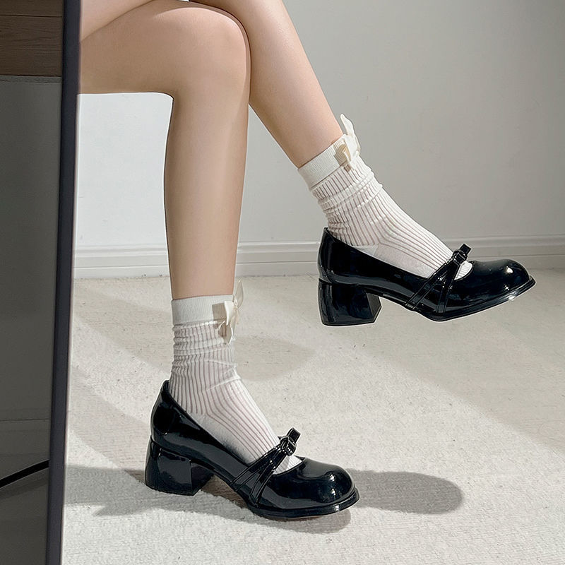 รองเท้าส้นสูงทรงแมรี่เจนหัวเหล - Sale Fashion Women บทวิจารณ์และราคา