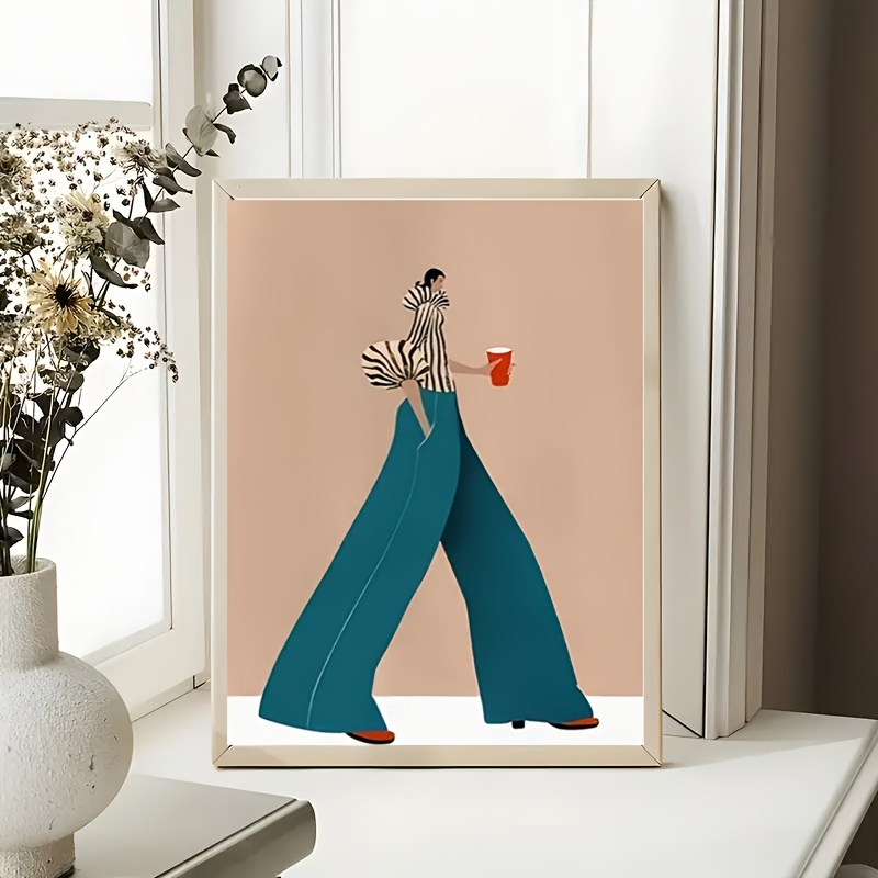 แฟชั่นกางเกงสีฟ้าผู้หญิงโปสเตอ - Fashion Women Picture บทวิจารณ์และราคา