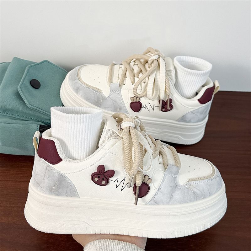รองเท้าผ้าใบสีขาวทรงหนาสำหรับผ - Sale Fashion Women บทวิจารณ์และราคา